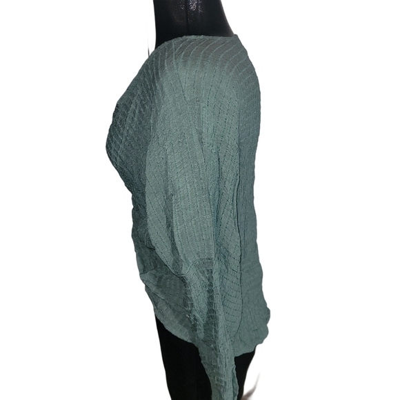 Umgee Leaf Green Textured Long Sleeve  Cardigan S - Picture 5 of 7